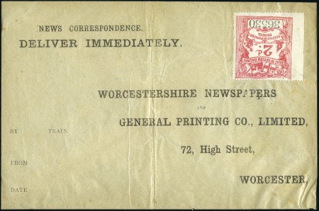 Stamp of Great Britain ca.1882 Great Western Railway 2d red newspaper par