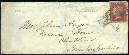 Stamp of Great Britain » 1854-70 Perforated Line Engraved 1859 Pair of covers with Pencaitland Scottish canc