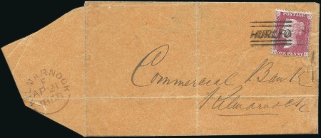 Stamp of Great Britain » 1854-70 Perforated Line Engraved 1858 (Apr 21) Envelope with 1854-57 1d red tied by
