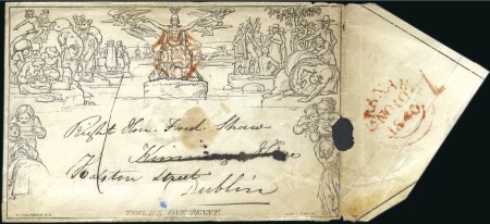 Stamp of Ireland 1840 (Nov 10) 1d Mulready envelope, stereo A179, s