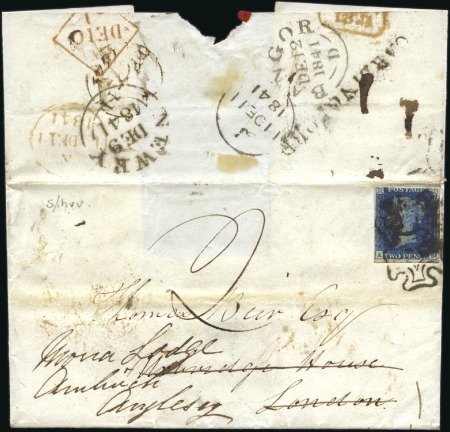 Stamp of Ireland 1841 (Dec 9) Cover from Carlingford to London with