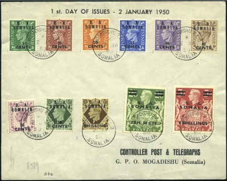 Stamp of Somaliland Protectorate 1950 (Jan 2) First day cover of the 1950 "B. A. /
