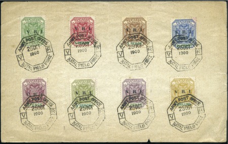 Stamp of South Africa » Transvaal 1900 (Oct 25) Piece with 1900 V.R.I set to 1s tied
