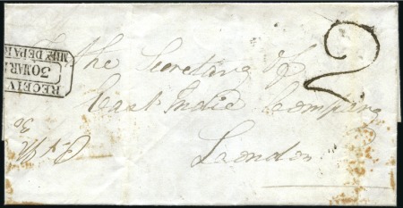 Stamp of Ireland 1846 (Mar 27) Cover from Cove to the East India Co