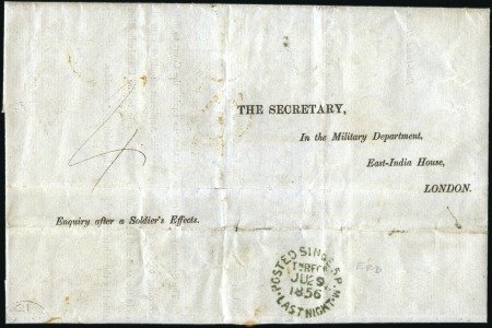 Stamp of Ireland 1856 (Jun 29) Printed "Enquiry after a Soldier's E