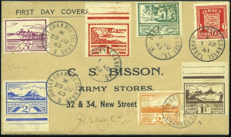 Stamp of Great Britain » Channel Islands » Jersey 1941 (Apr 1) First day cover with 1d Shield and 1/