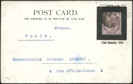 Stamp of Great Britain » 1855-1900 Surface Printed 1901 (Feb 4) Queen Victoria mourning postcard depi