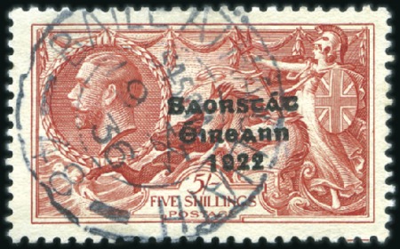 Stamp of Ireland 1935 2s6d Chocolate to 10s indigo, complete set ne