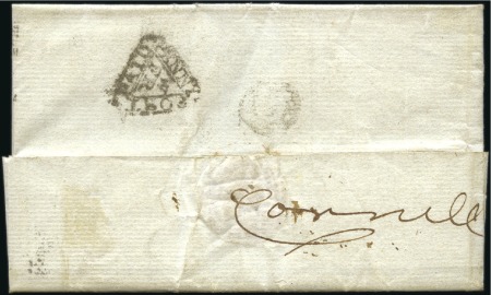 Stamp of Great Britain » Postal History » Pre-Adhesive & Stampless 1786 DOKWRA: Entire sent within London with fine W