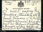 Stamp of Great Britain » King Edward VII 1910 (May 20) Buckingham Palace mourning card with