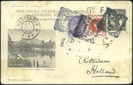 Stamp of Australia » Queensland 1898 (Dec 22) Picture postal stationery card depic