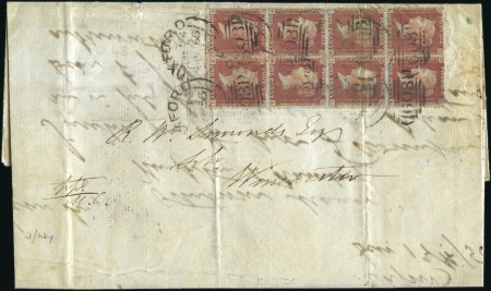Stamp of Great Britain » 1854-70 Perforated Line Engraved 1856 (Feb 14) Lettersheet from Magdalen College at