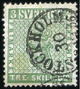 Stamp of Sweden 1855-1988, Attractive mint & used collection in on