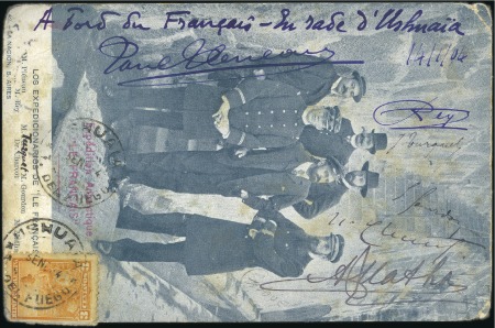 Stamp of Colonies françaises » TAAF 1904 Carte postale Le Français signée par différen