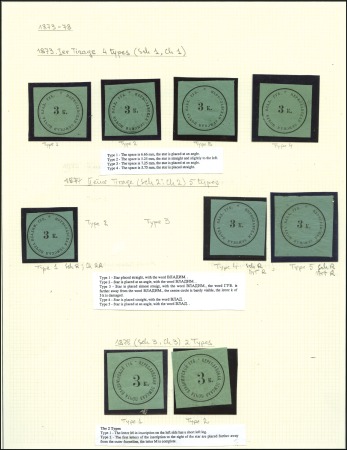 Stamp of Russia » Zemstvos Pereslav (Vladimir): 1873-81 Selection of 17, with