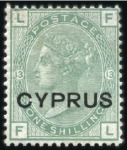 Stamp of Cyprus 1880-1955, Attractive mint and used collection on 