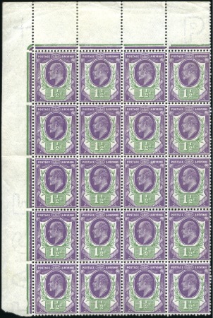Stamp of Great Britain » King Edward VII 1911-13 Somerset House selection incl. 1 1/2d dull