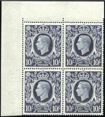 Stamp of Great Britain » King George VI 1939-48 Set of six in corner marginal blocks of fo