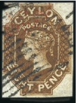 Stamp of Ceylon 1855-1947, Mint & used collection on hingeless pag