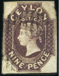 Stamp of Ceylon 1855-1947, Mint & used collection on hingeless pag