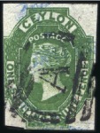 Stamp of Ceylon 1855-1947, Mint & used collection on hingeless pag