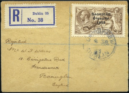 Stamp of Ireland 1922-76, Group of 33 covers, incl. registered cove