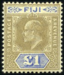 Stamp of Fiji 1871-1966, Mint & used collection mounted on set o