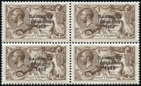 Stamp of Ireland 1927 (May-Jun) 2s6d, 5s and 10s with wide and narr