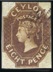 Stamp of Ceylon 1857-1969, Mint & used collection in two stockbook