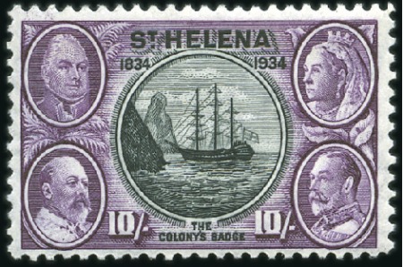 Stamp of St. Helena 1934 Centenary set complete MNH never hinged, very