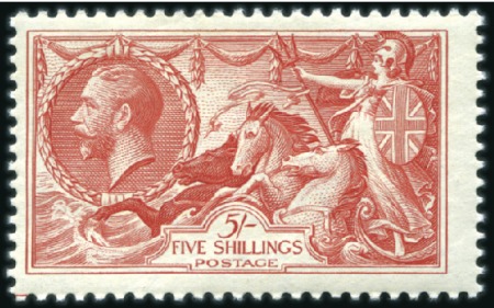 Stamp of Great Britain » King George V 1934 Waterlow Re-engraved Seahorses 2s6d, 5s and 1