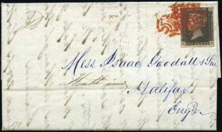 Stamp of Great Britain » 1840 1d Black and 1d Red plates 1a to 11 Plate 2 MD on 1840 (Jun 23) entire letter from Bal