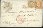 Stamp of Colonies françaises » Guyane française 1872-86, Groupe de 5 lettres pour la France avec a
