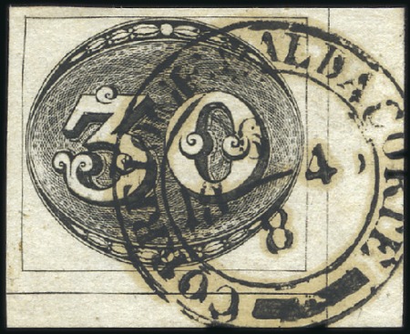 Stamp of Brazil 30r Intermediate impression, bottom right corner m