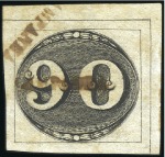 Stamp of Brazil Small selection of cancels on 30r (1), 60r (4), 90