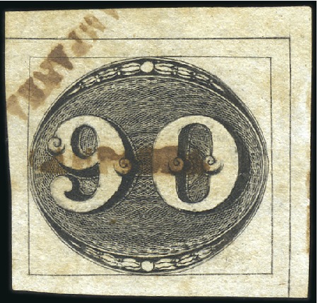Stamp of Brazil Small selection of cancels on 30r (1), 60r (4), 90