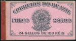 Stamp of Brazil 1908 1$300, 2$300 & 4$900, three booklets: two com