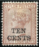 Stamp of Ceylon 1857-1967, Chiefly used collection on pages showin