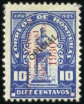 Stamp of Honduras 1930 Airmail surcharges 5c on 10c, 5c on 20c & 25c