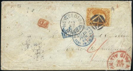 Stamp of United States 1869 (Jan 27) Whaling correspondence from New Bedf