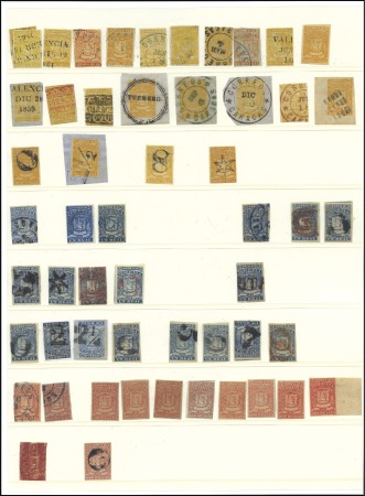 Stamp of Venezuela 1859-76, Attractive specialised collection of the