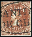 Stamp of Chile 1853-66 Selection of the classic Columbus Head iss