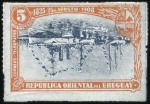 Stamp of Uruguay 1908 Cruiser Montevideo 1c to 5c complete set mint