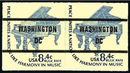 Stamp of United States 1975-79 8.4c Grand Piano, Imperforate Line Pair pr