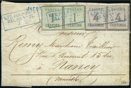 Stamp of France 1871 Lettre de Sedan pour Nancy avec Alsace-Lorrai