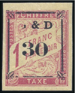 Stamp of Colonies françaises » Guadeloupe Taxe 1903 30 sur 1F avec "G" absent, neuf, TB