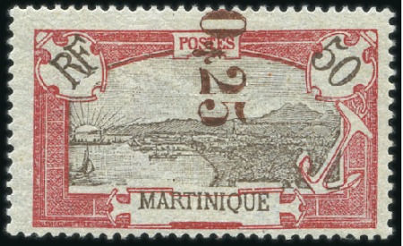 Stamp of Colonies françaises » Martinique 1924 25c sur 50c rouge, neuf, TB, signé