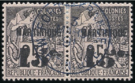 Stamp of Colonies françaises » Martinique 1888-91 ERREUR 5 penché dans 05c sur 20c Alphée Du