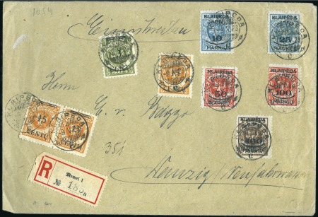 Stamp of Germany » Memel 1923 Registered cover from Klaipeda to Danzig fran