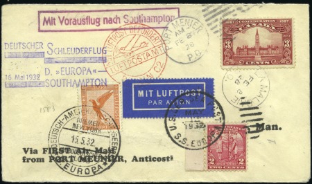 Stamp of United States 1928 (Feb 8) Airmail cover sent from La Maldaie, C